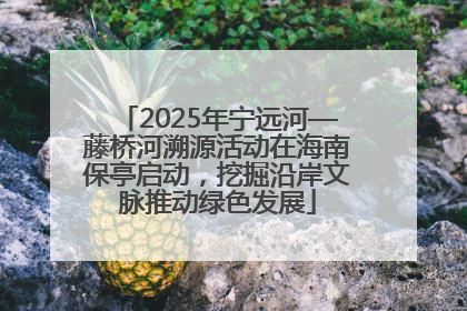 2025年宁远河—藤桥河溯源活动在海南保亭启动，挖掘沿岸文脉推动绿色发展